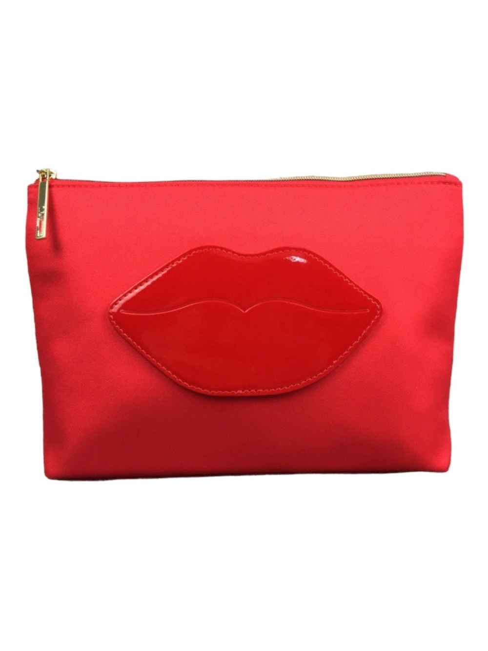 Lancôme Red Lips Makeup Cosmetic Bag NWOT
